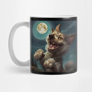 Wolfman with full moon Mug